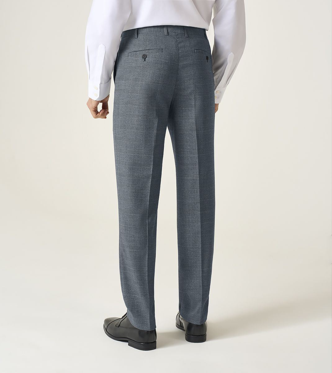 Skopes Anthony Suit Tailored Fit Trouser For Men ins Grey Check, 30W-58W
