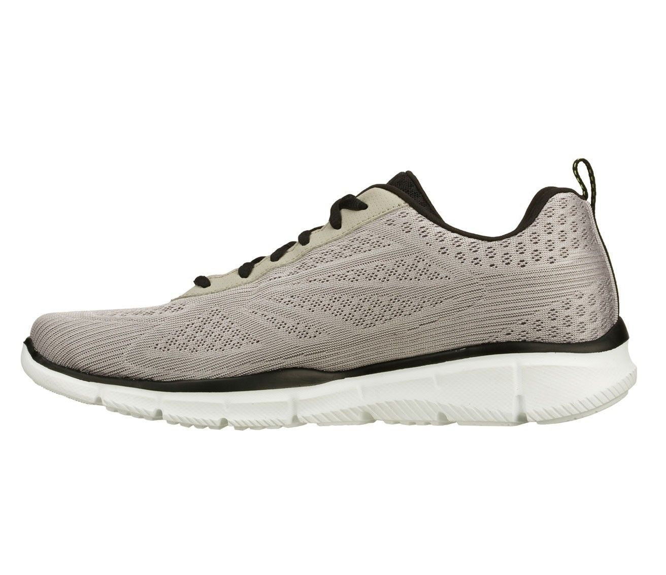 SKECHERS MEN'S EQUILIZER QUICK REACTION LIGHT GREY/BLACK WALKING/RUNNING TRAINERS IN SIZE UK6 TO UK13