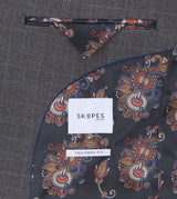 Skopes Jacob Suit Tailored Fit Jacket For Men in Grey Check, 36S to 62L