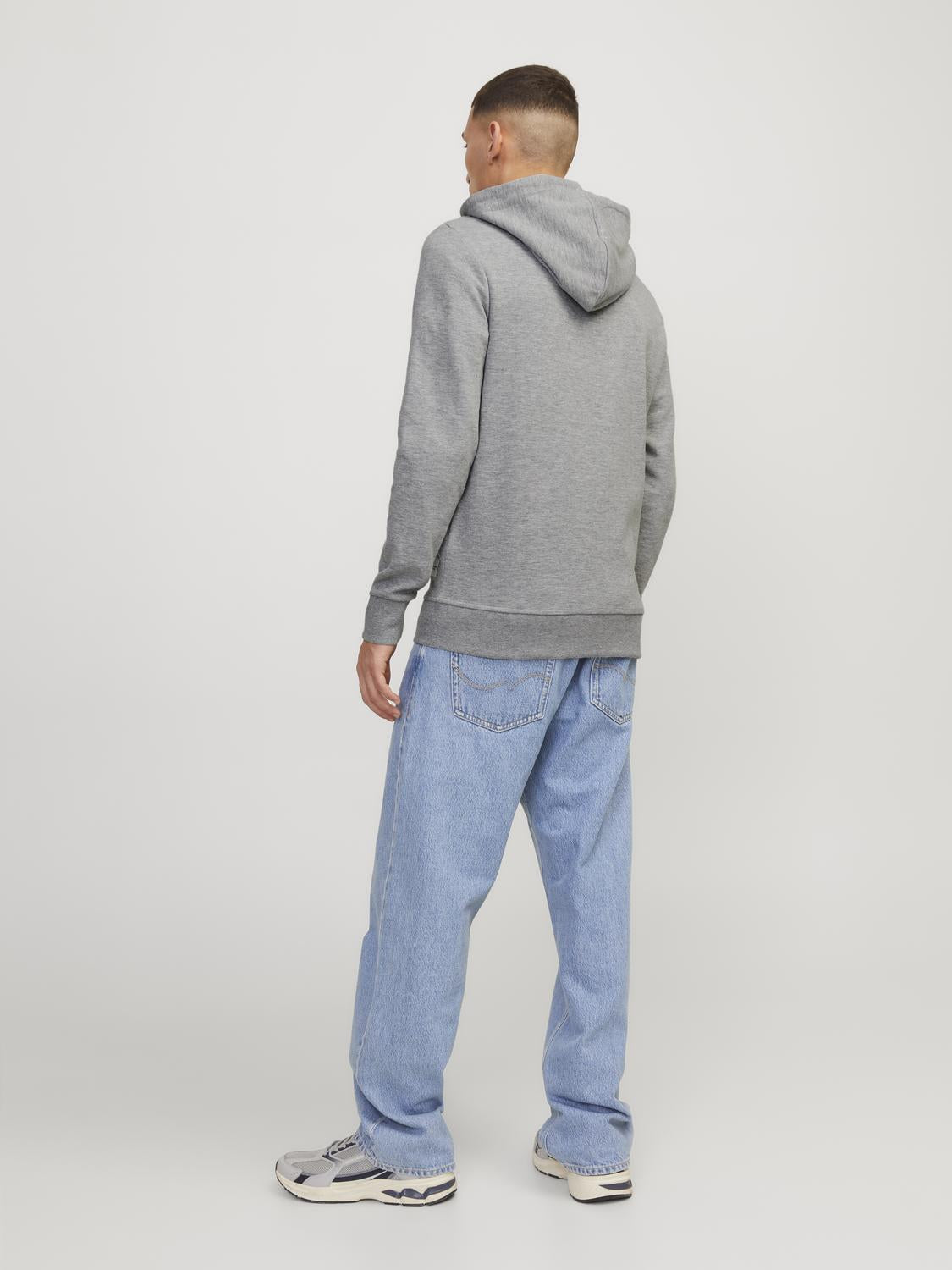 Jack & Jones Sweatshirt Zip Hoodie For Men (JJEBASIC) in 3 Colours, L-XL