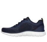 Skechers Lace Up Sneaker Shoe For Men Track Glendor in Navy/Lime, 5.5-13