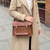 Handmade Leather Satchel - Chestnut