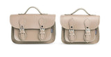 Handmade Leather Micro Satchel - Iced Coffee