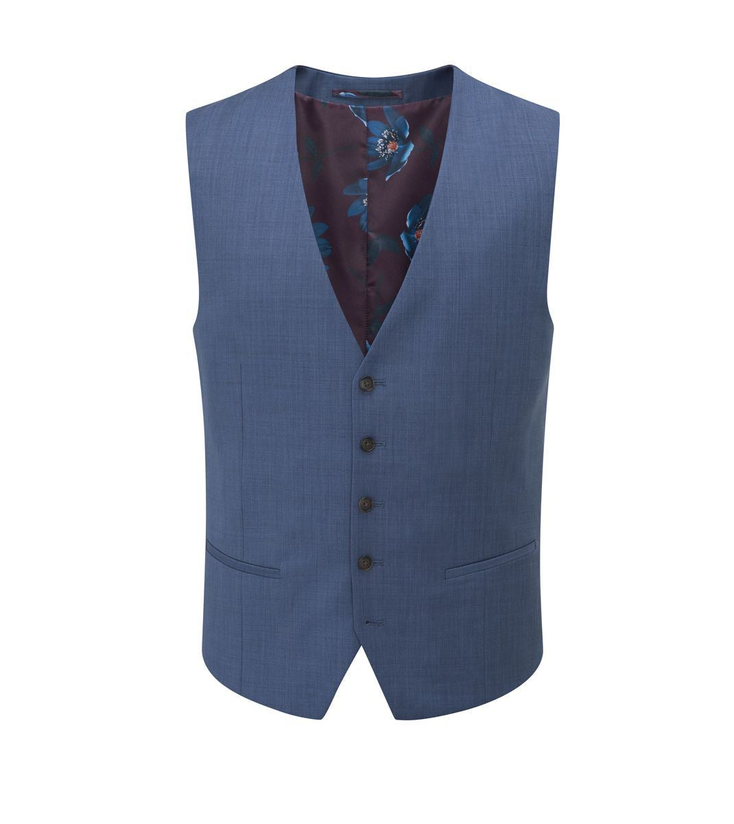 Skopes Remo Wool Rich Suit Waistcoat For Men in Blue, 34R-62R