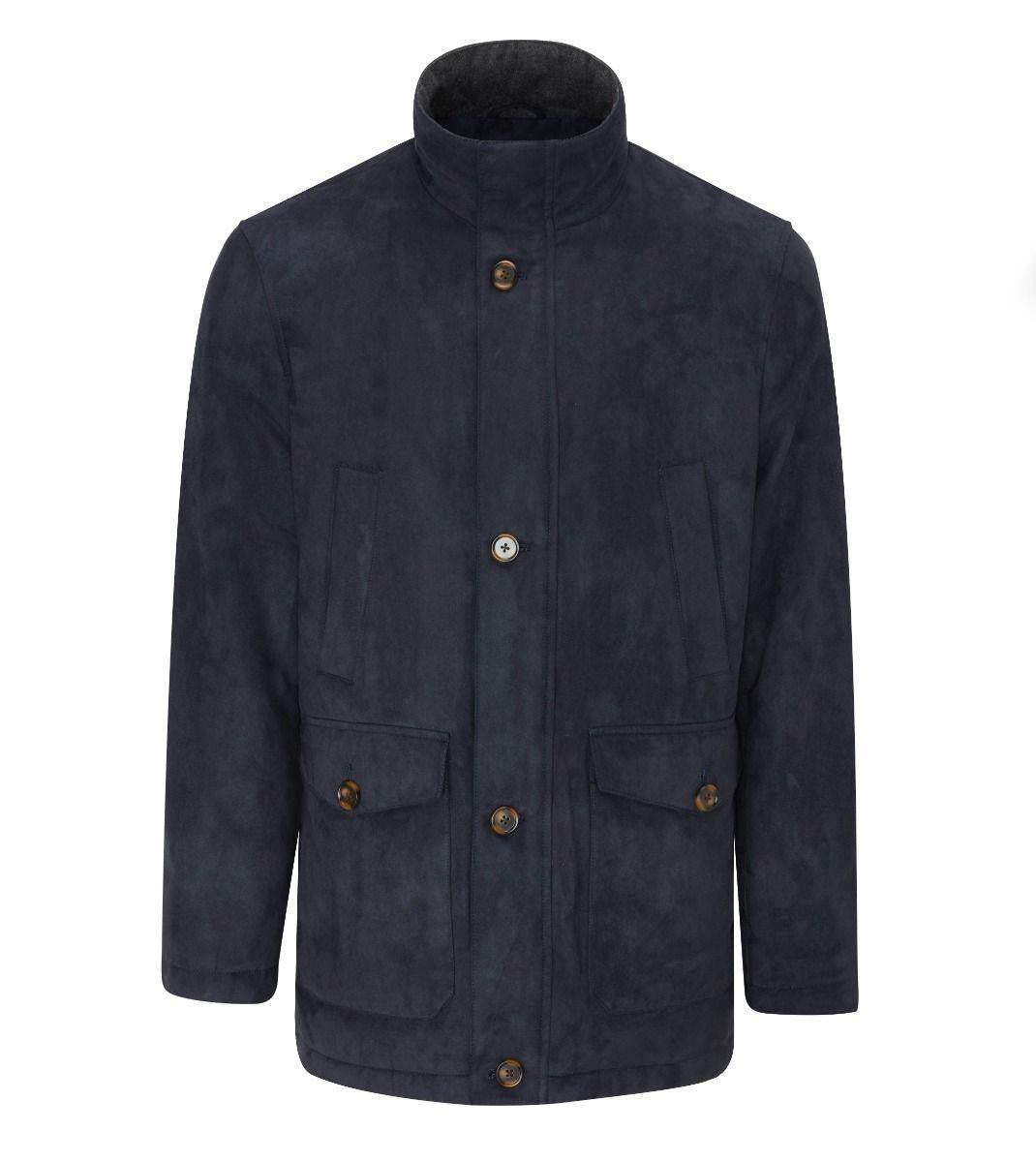 Skopes Men's Plus Size Mid Length Car Coat In Navy Size Small To 5Xl