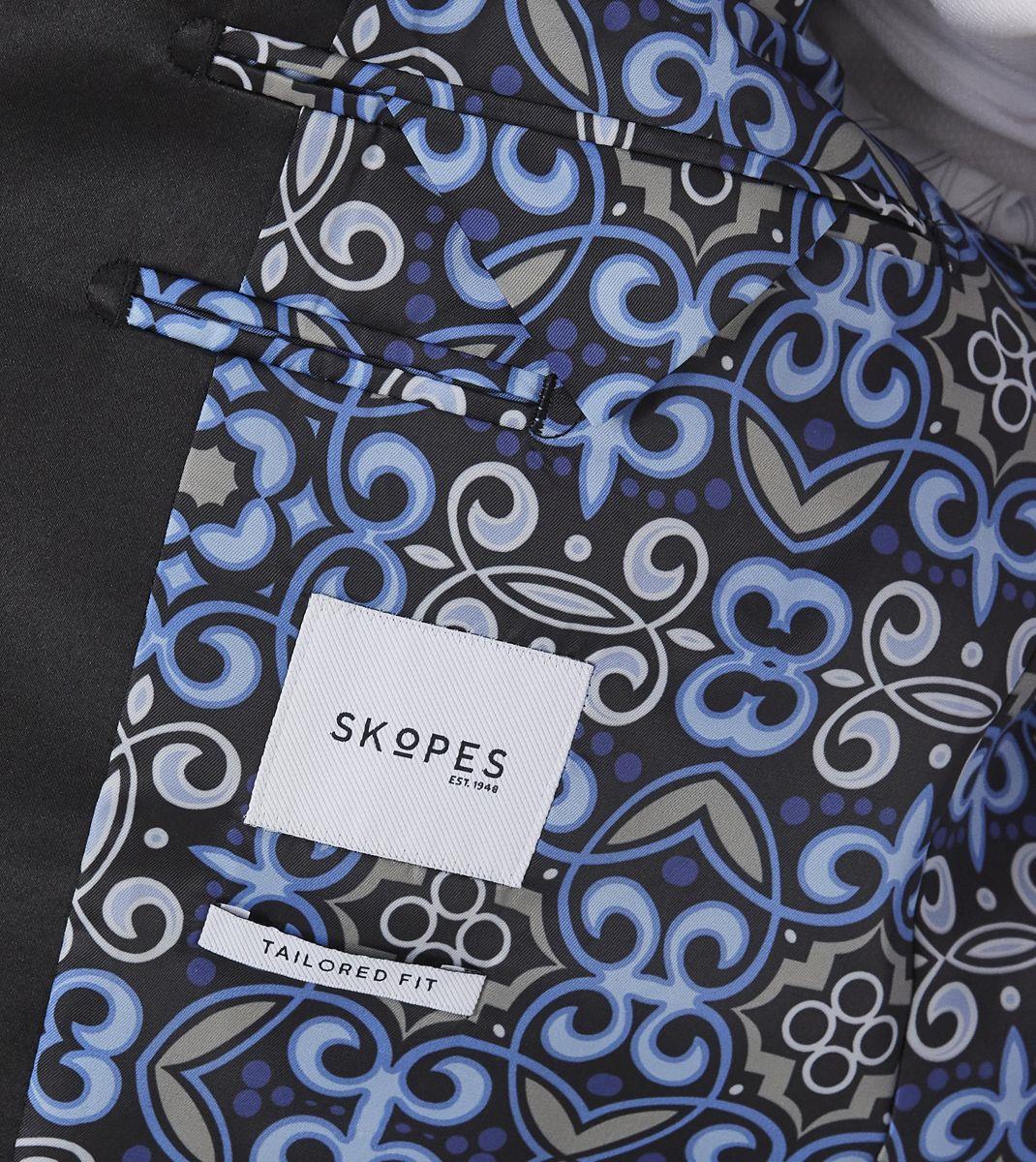 Skopes Tailored Fit Velvet Sports Jacket Jive Size 52 - 62, Black, Teal