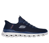 Skechers Slip On Sneaker Shoe For Men Glide-Step Noxus Slip-Ins Stretch Lace in Navy, 5.5-13