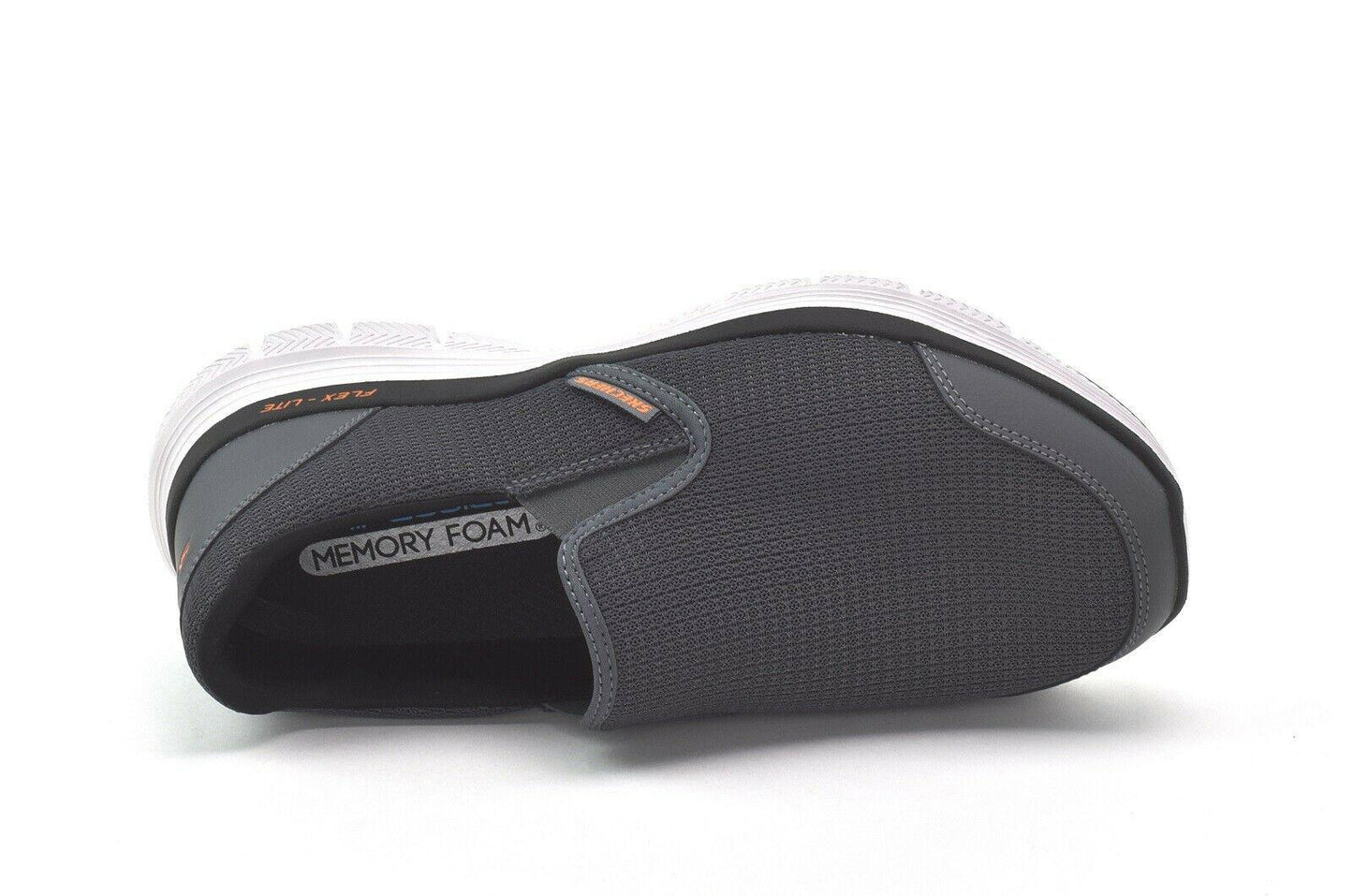 SKECHERS Men's Flex Advantage 4.0 Slip On Sneakers in Charcoal/Orange