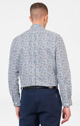 Ben Sherman Ditsy Floral Print Shirt for Mens 0074125IL in White, 2XL-5XL