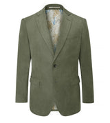 Skopes Tailored Fit Padua Jacket For Men in Herb Green Herringbone, 36S-62L