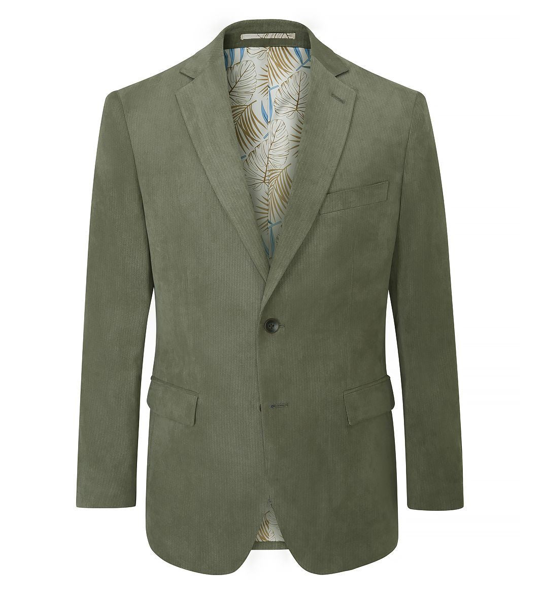 Skopes Tailored Fit Padua Jacket For Men in Herb Green Herringbone, 36S-62L