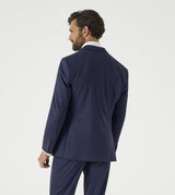 Skopes Fenton Ultimate Comfort Suit Tailored Jacket For Men in Navy Blue Square Check, 36S to 62L