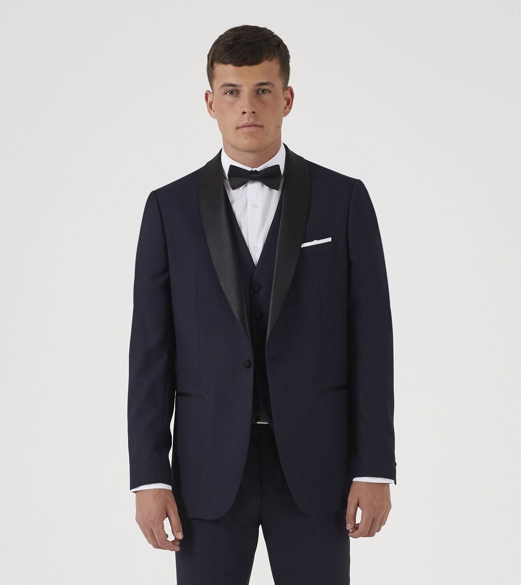 Skopes Newman Suit Jacket For Men's in Navy Shadow Check, 34S to 58L
