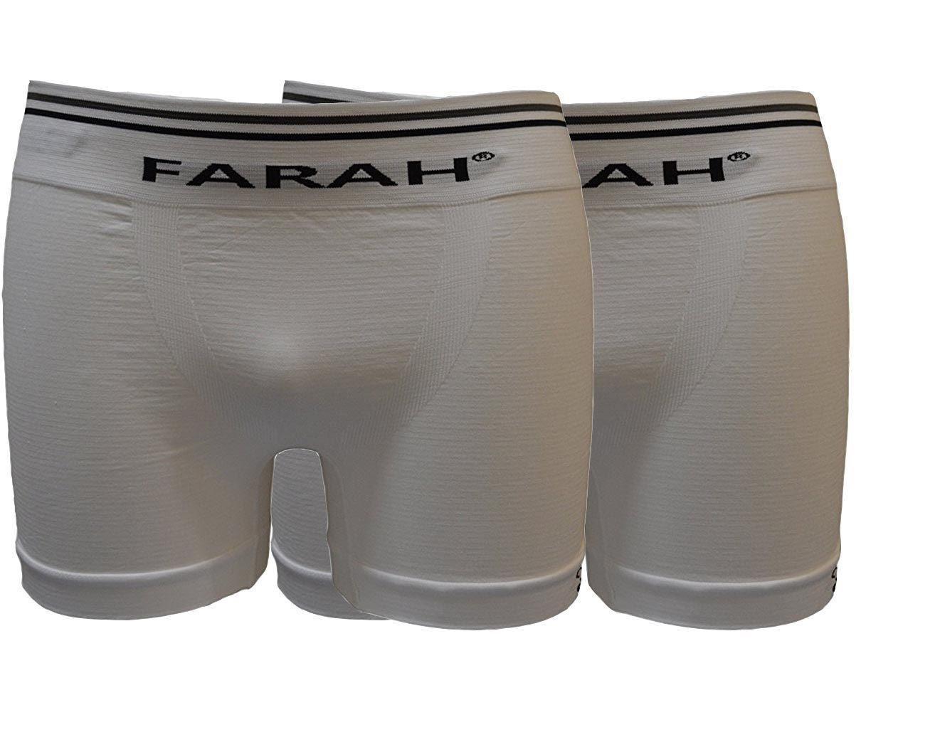 FARAH Men's Cotton Jersey 2PK Seamless Boxer Shorts Size, S - XXL
