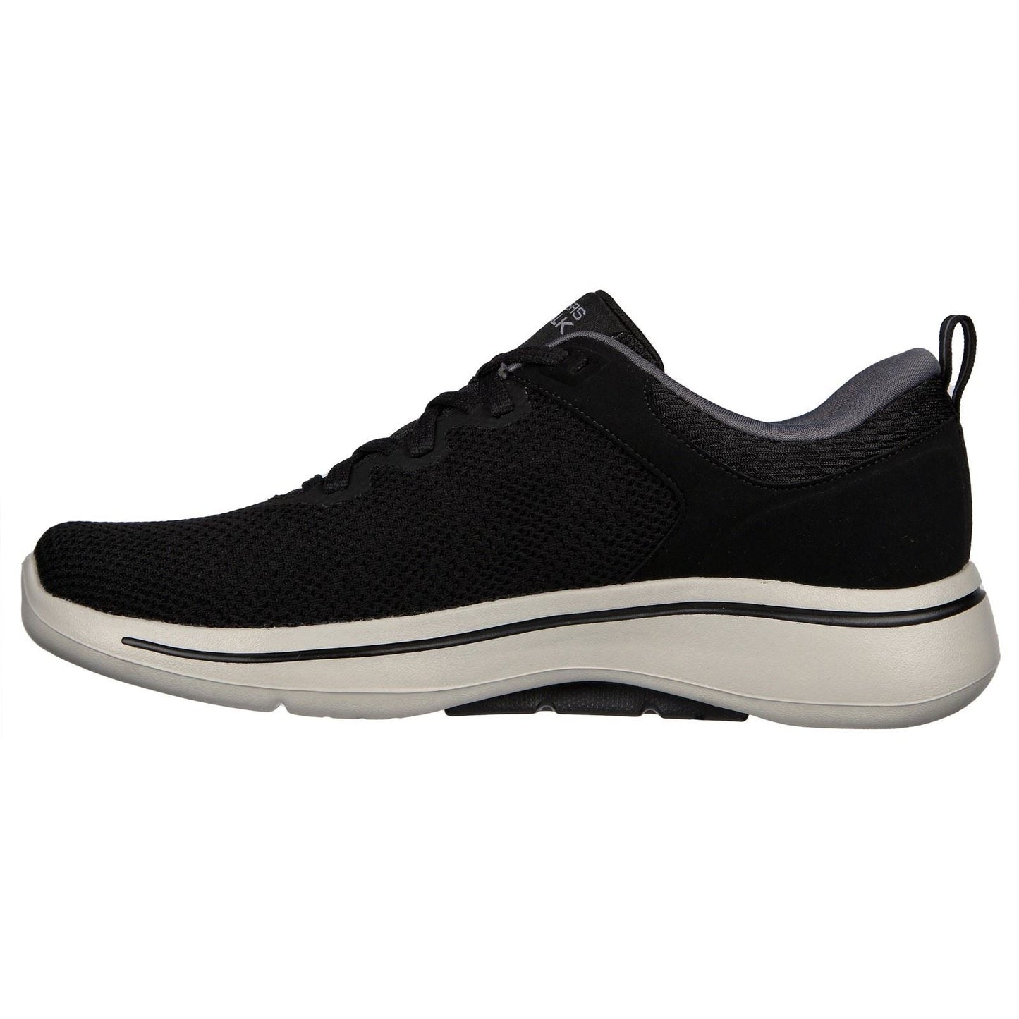 Skechers (GAR216254) Men's Go Walk Arch Fit Clinton Trainers in Black/Grey 6 to 12