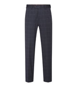 Skopes Thoresby Ultimate Comfort Suit Tailored Trousers For Men in Navy Blue/Grey Check, 30W to 58W