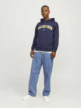 Jack & Jones Sweatshirt Hoodie For Men (JJECALEB VARSITY) in 5 Colours, L-XL