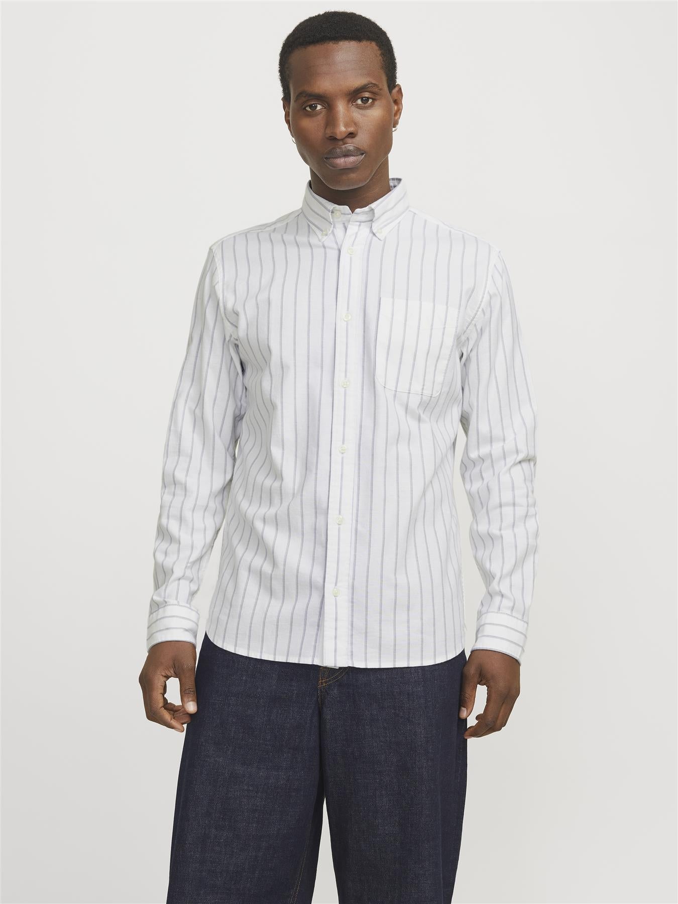 Jack & Jones Oxford Shirt With Long Sleeves For Men (JPRBLUBROOK) in 8 Colours, L-XL