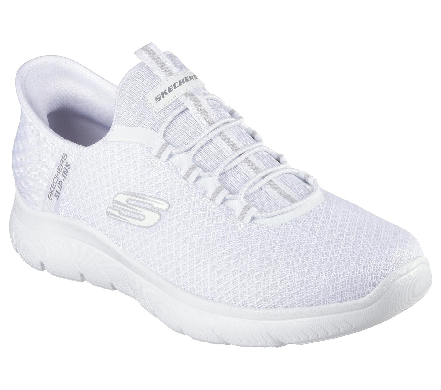 Skechers Slip On Sneaker Shoe For Men Summits High Range Mesh Slip-Ins in White, 5.5-14