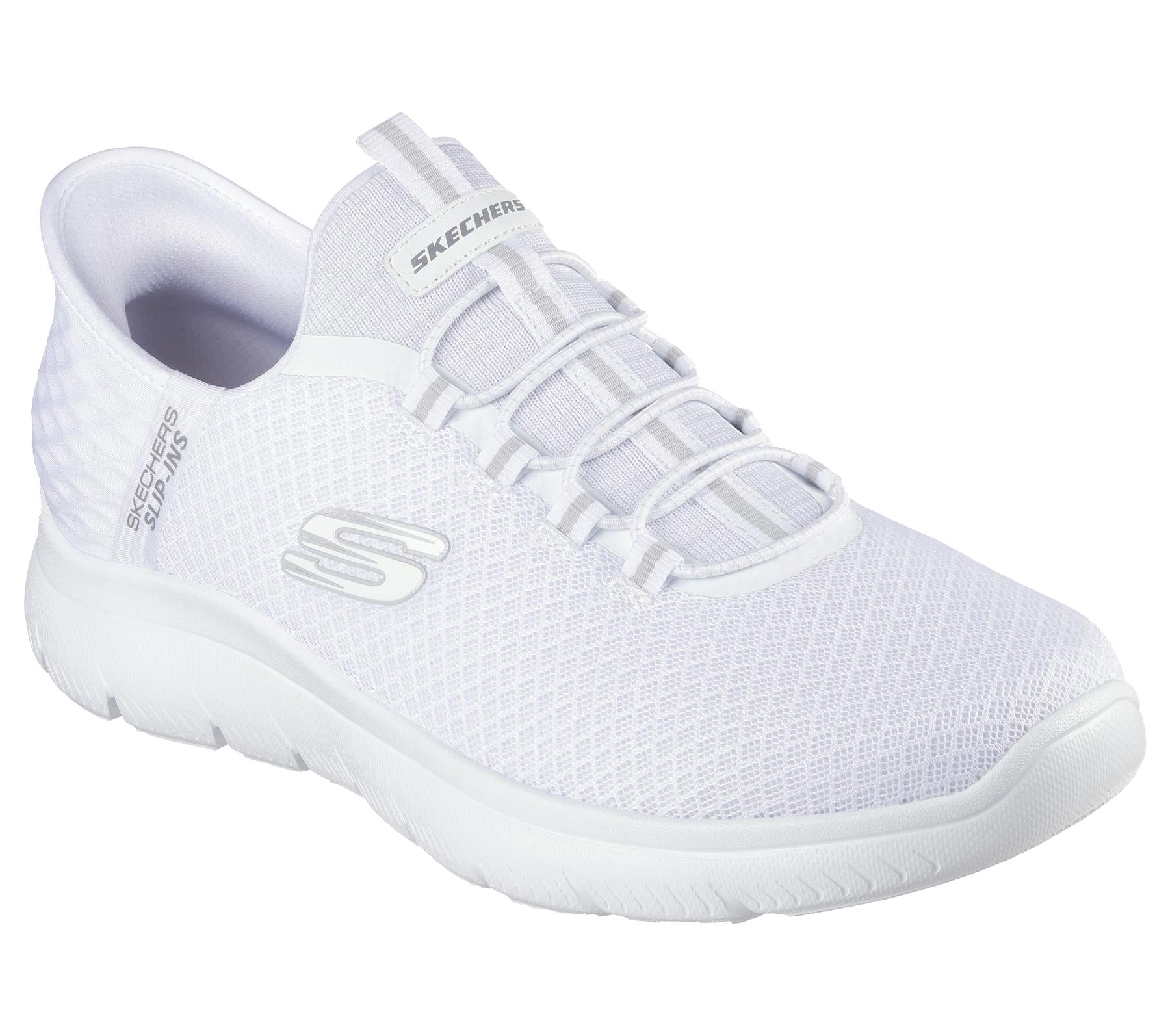 Skechers Slip On Sneaker Shoe For Men Summits High Range Mesh Slip-Ins in White, 5.5-14