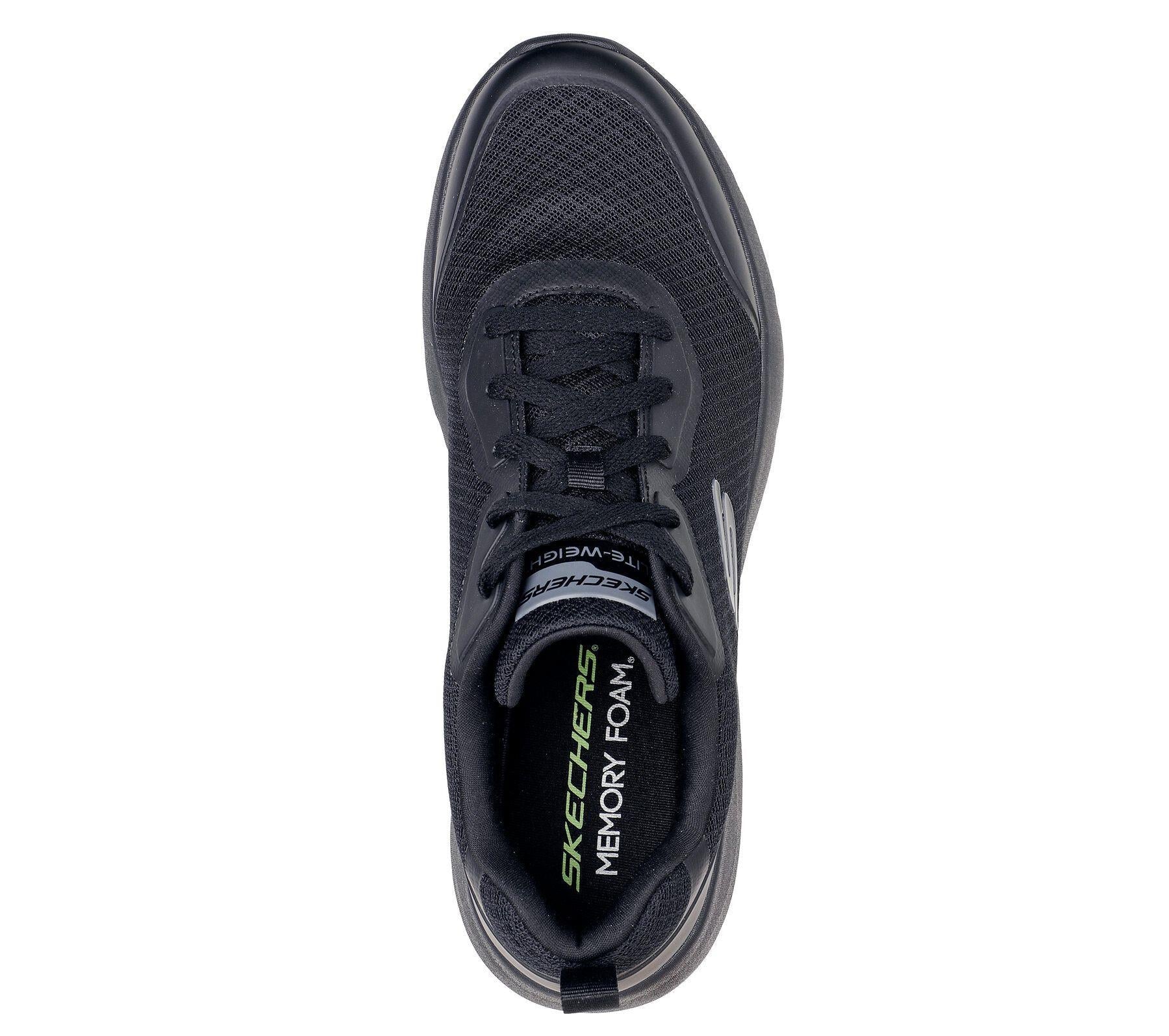 Men's Skechers Dynamight 2.0 Full Pace All Black Trainers Shoes in Black Size 7 - 13
