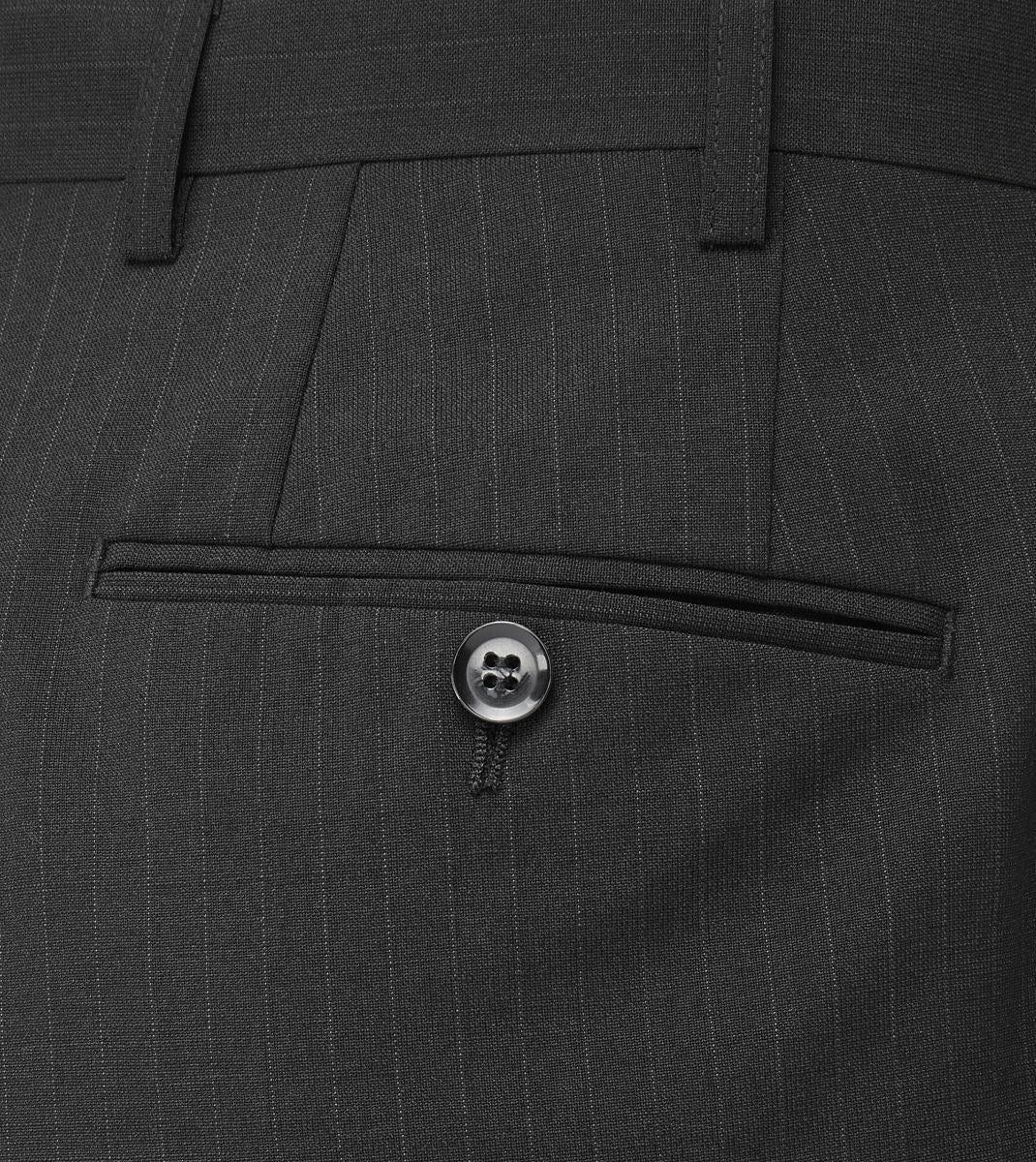 Skopes Darwin Suit Trouser For Men's in Black Stripe, 28W to 66W