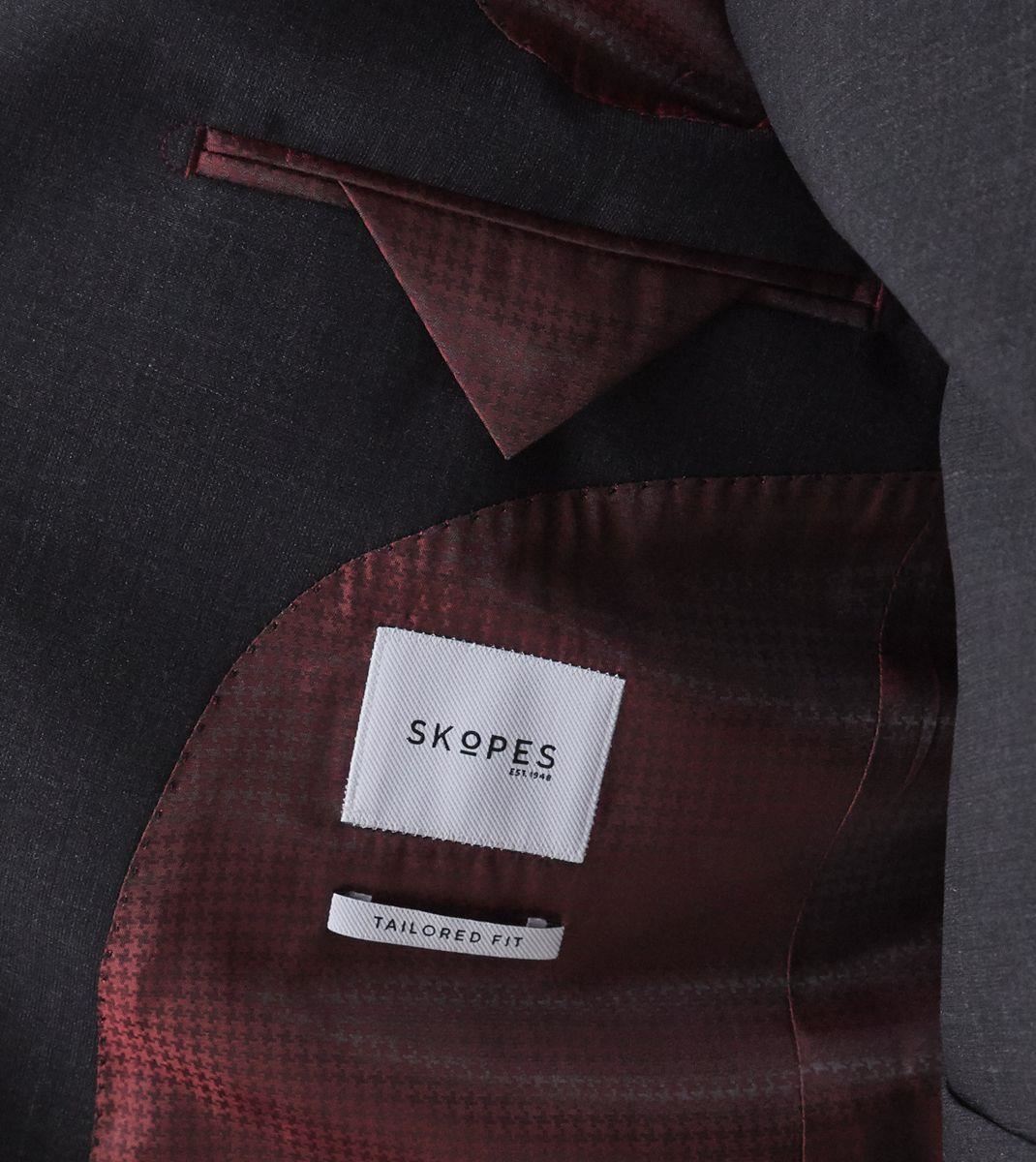 Skopes Men's Tailored Fit Darwin Jacket in Charcoal 36 to 52 Short to Long