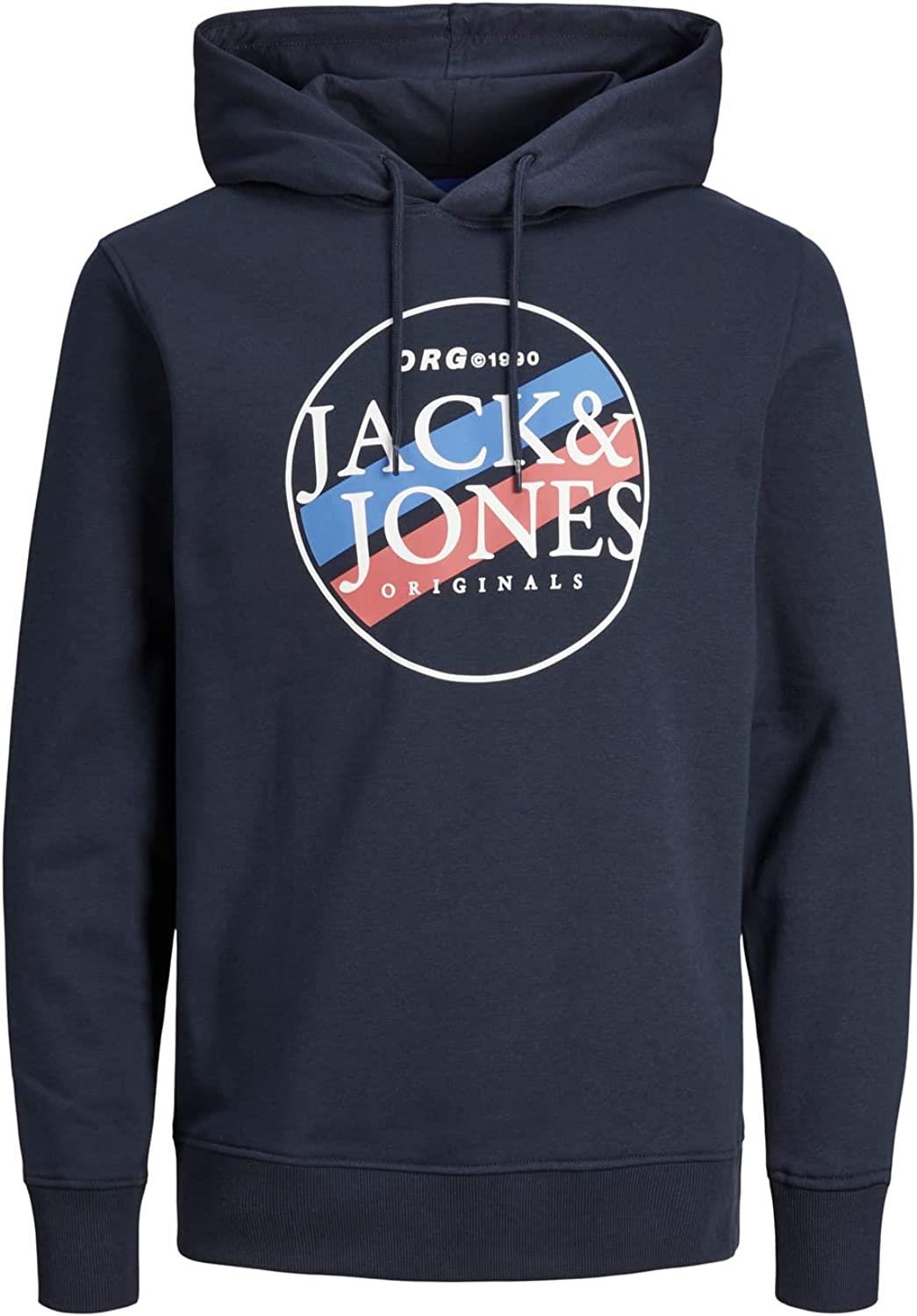 Jack & Jones Men's Plus Size JORCODYY Sweat Hoodie in 2 Colours 1XL to 6XL