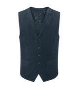 Skopes Atkinson Suit Waistcoat For Men in Teal Blue Corduroy, 34R to 62R