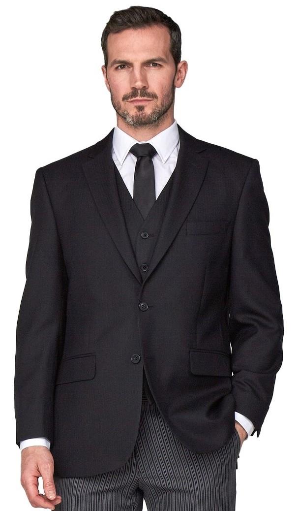 Scott Single Breasted Masonic Jacket For Men in Black, 36S-60R