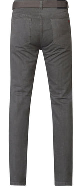 Duke London Mens Regular Beford Cord Jeans (Brian) with Belt in Brown
