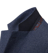 Skopes Tailored Fit Cole Jacket For Men in Navy Textured Weave, 36S-62L
