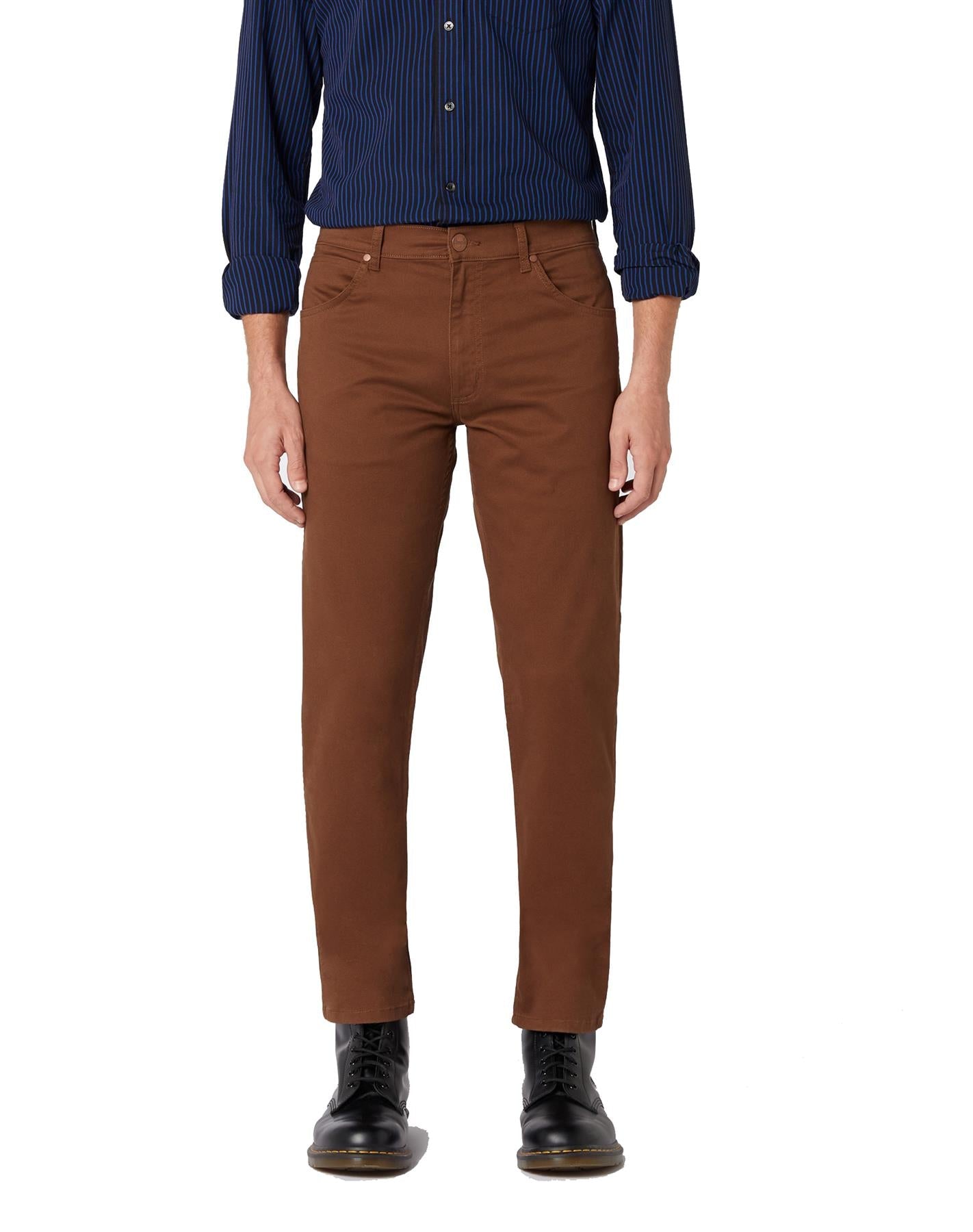 Wrangler Mens Greenboro Stretch Straight Leg Twill Trousers