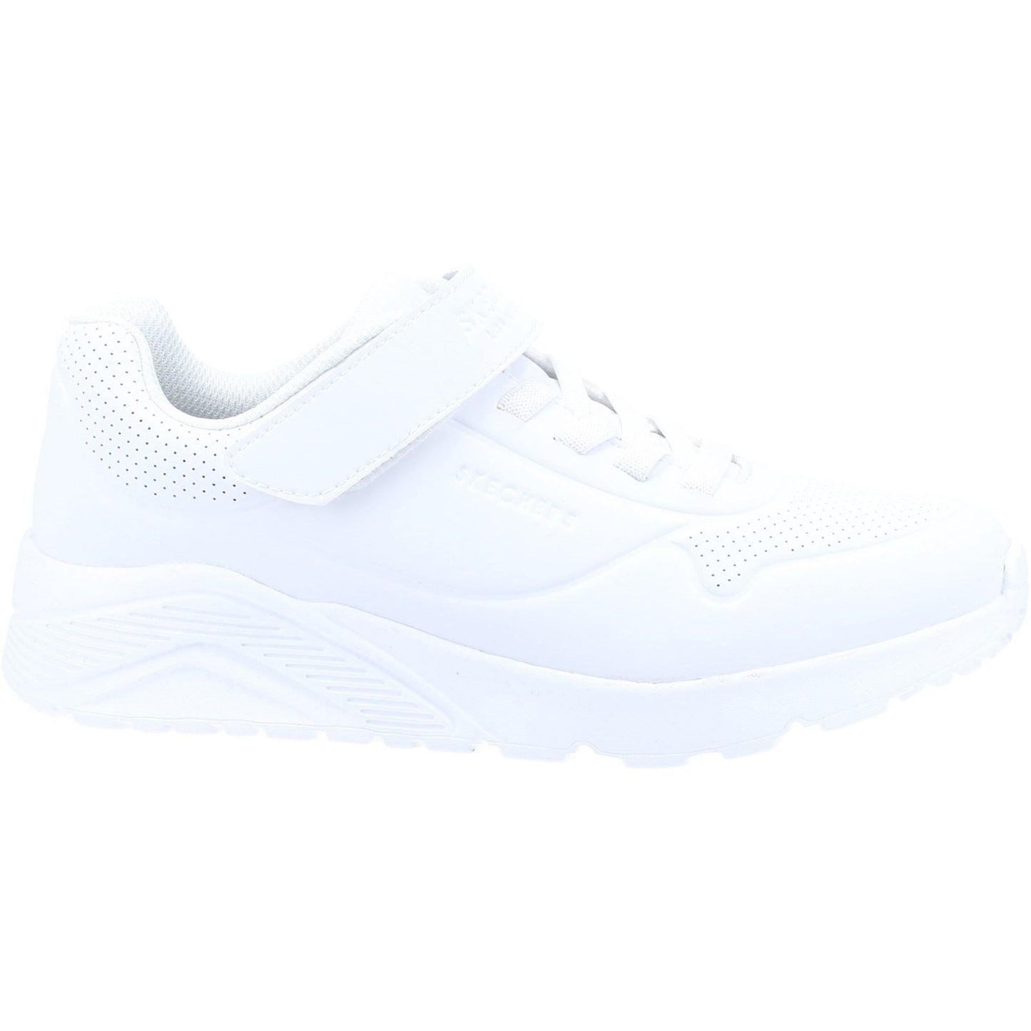 Skechers Uno Lite Vendox School Shoes Boys BTS in White Synthetic & Trim