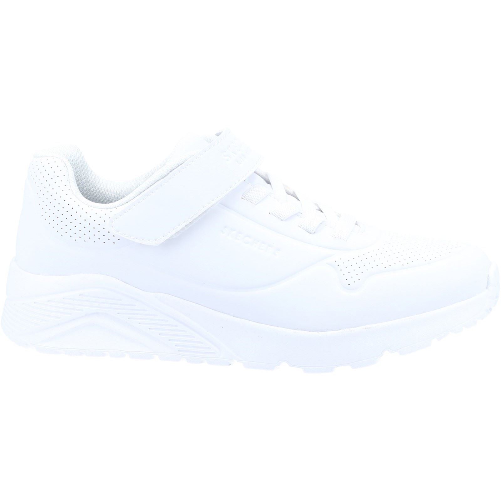 Skechers Uno Lite Vendox School Shoes Boys BTS in White Synthetic & Trim