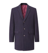 Skopes Men's Plus Size Poly Viscose Overcoat Fairlop In Navy Size Small To 5Xl