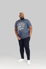 Duke - D555 Cuffed Jogger With Side And Back Pockets In Navy 2Xl- 6Xl