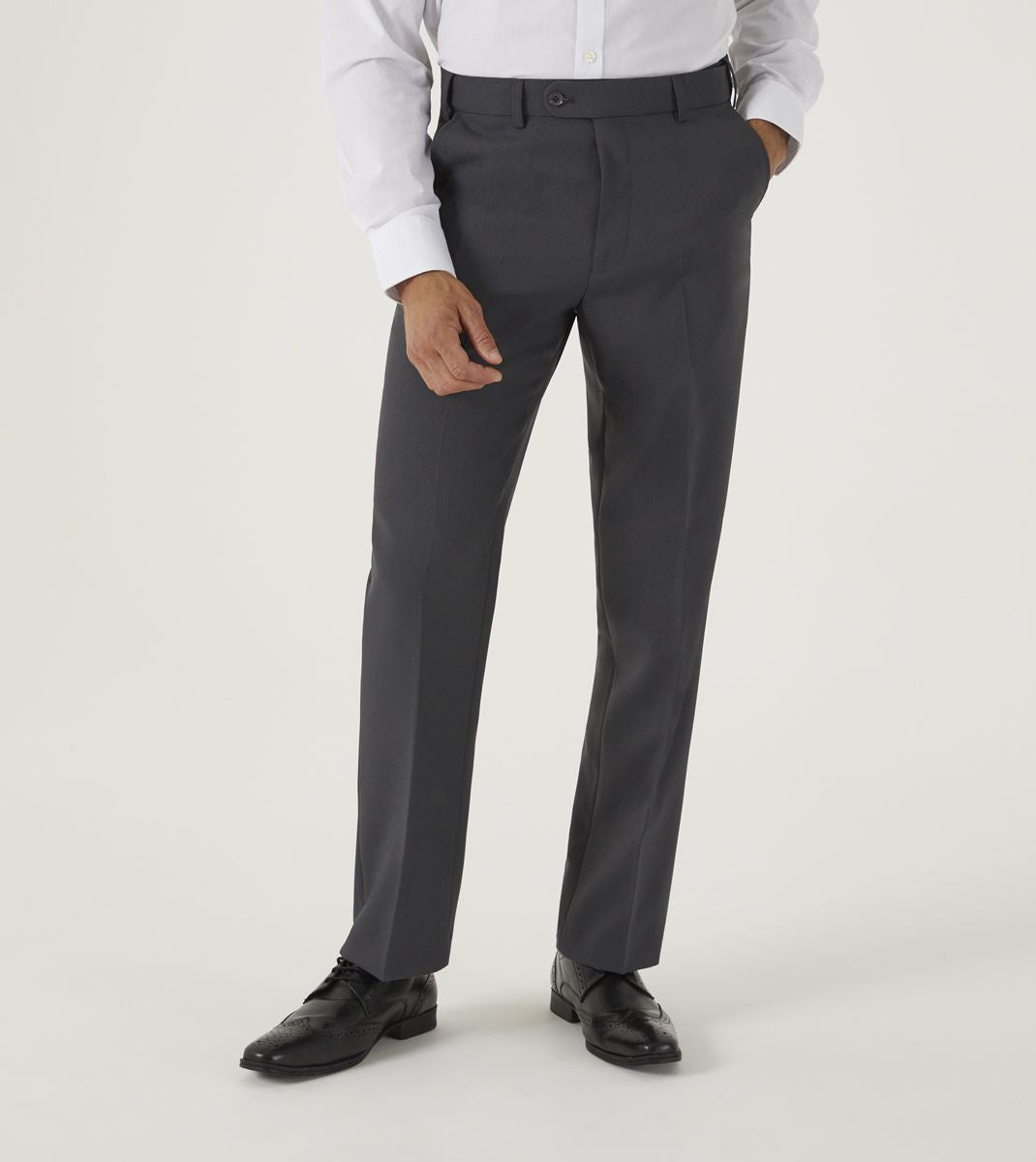 Skopes Brooklyn Hopsack Trouser For Mens in Charcoal, Waist 28 to 62