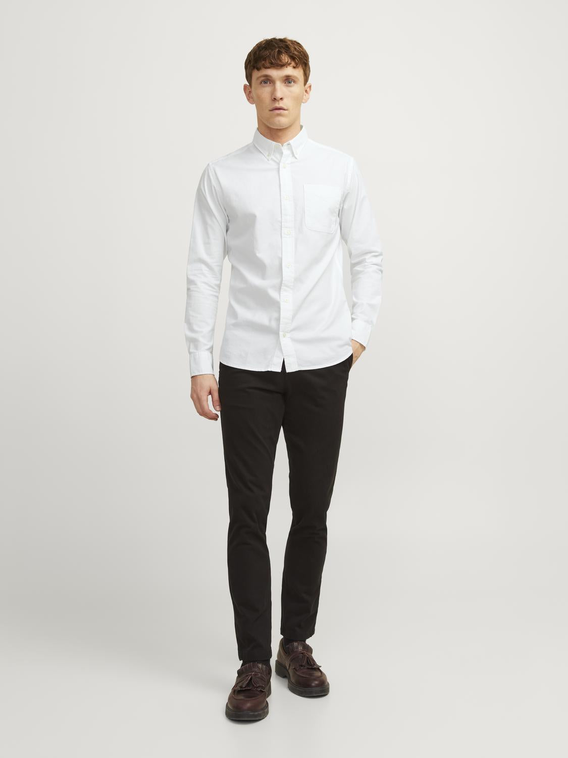 Jack & Jones Oxford Shirt With Long Sleeves For Men (JPRBLUBROOK) in 8 Colours, L-XL