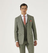 Skopes Tailored Fit Herringbone Suit Jacket Jude in Sage 34 to 62