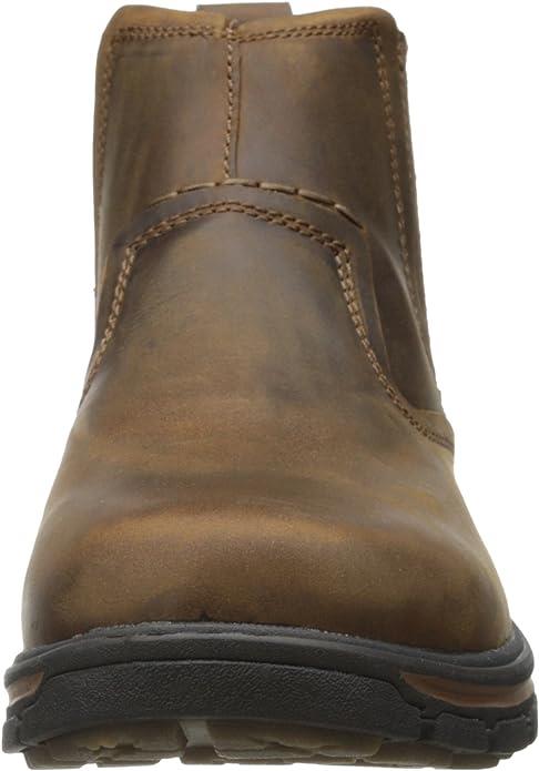 SKECHERS Men's Alley Cats Mid Round Chelsea Style Boots in Brown Size UK 6 -13