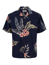 Jack & Jones Big & Tall Fit Size Men's Floral Short Sleeve Shirt In Soft Touch Viscose Size 1XL-6XL, 2 Colours