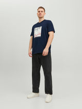 Jack & Jones Men's Plus Size JORJOSHUA Crew Neck Tee in 3 Colours 1XL to 6XL