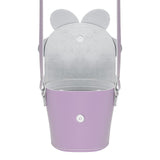 Handmade Leather Daisy Barrel Bag - Pastel Violet