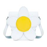 Handmade Leather Daisy Barrel Bag - White