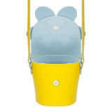 Handmade Leather Daisy Barrel Bag - Pastel Yellow