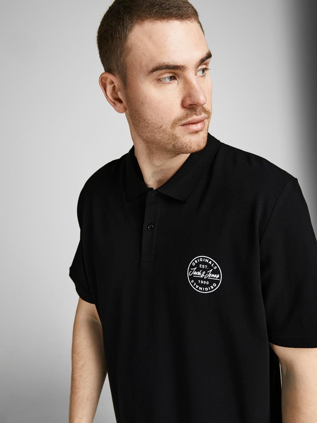 Jack & Jones Men's Plus Size Eshark Classic Short Sleeve Plain Polo Large to 6XL