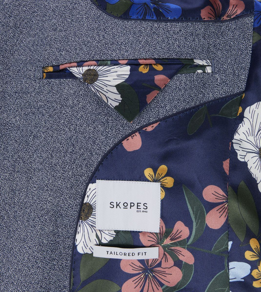 Skopes Tailored Fit Jodrell Suit Jacket For Men in Blue Marl, 36S-62L