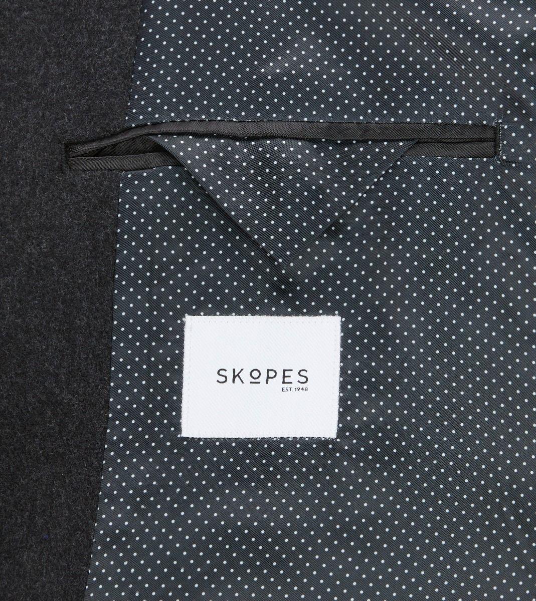 Skopes Men's Plus Size Wool Blend Overcoat In Charcoal Size Small To 4Xl