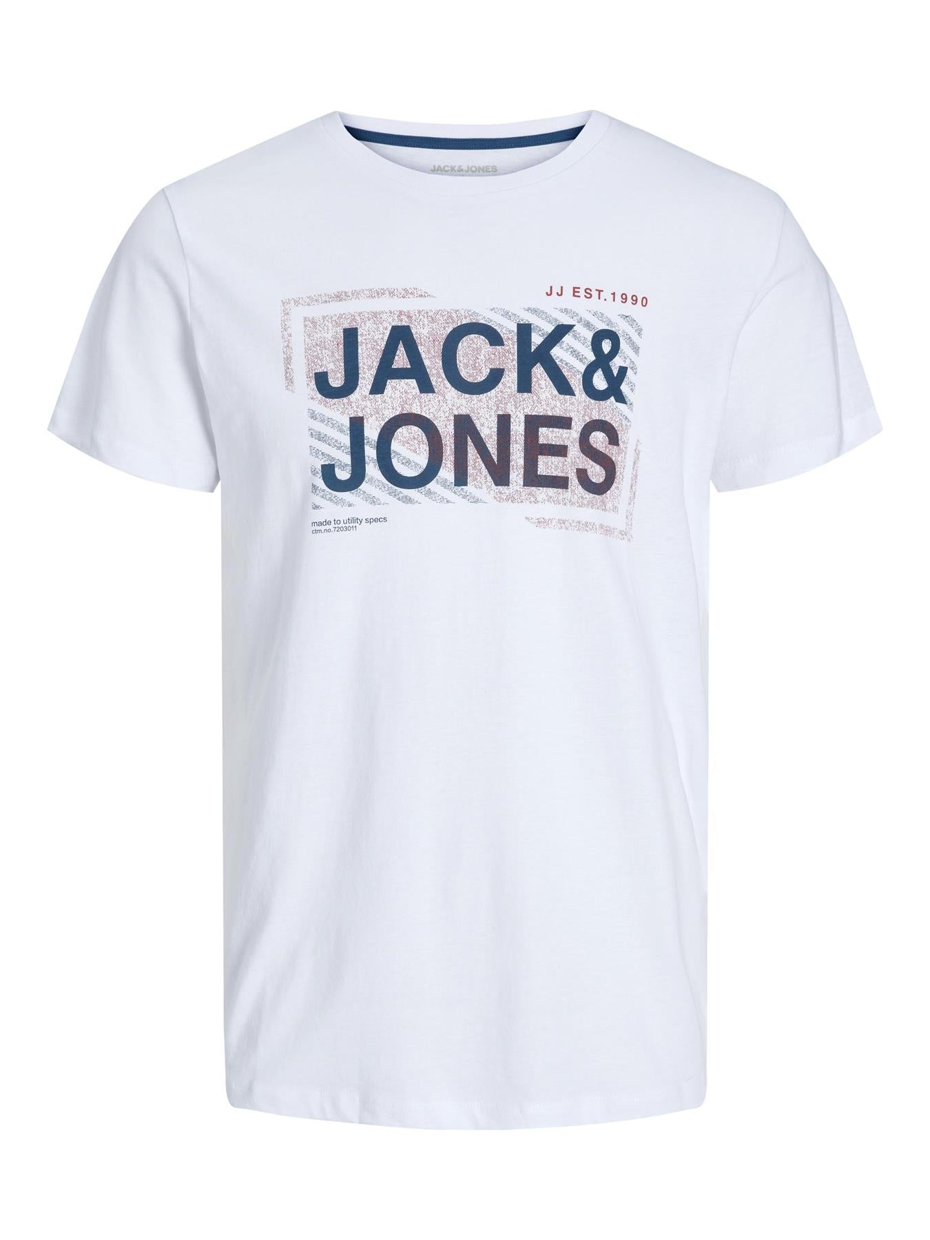 Jack & Jones Plus (12245485) JJKAIN Crew Neck T-Shirt in 2 Colour Options 1XL to 6XL